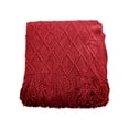 thumbnail image 1 of YujiCraft Light Luxury Natural Yoga Blanket, Nap Sofa Towel Conditioning Blanket Bed Cover,Deep Red, 1 of 2