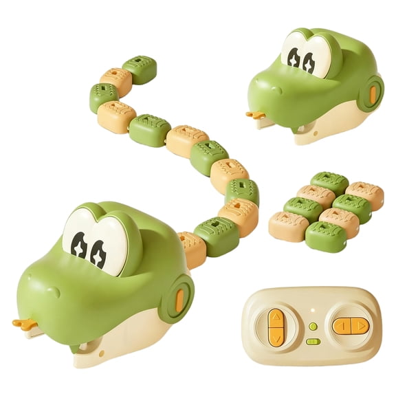 YujiCraft Magnetic Self Swallowing Snake Toy for Kids Interactive Fidget Game Play Green
