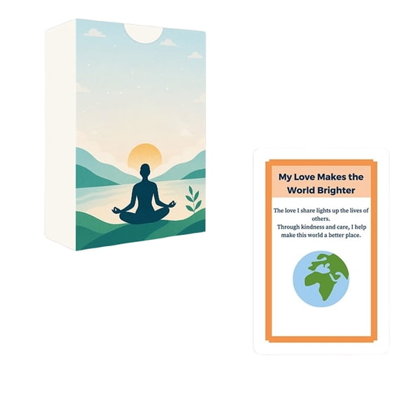 YujiCraft Mental Resilience Affirmation Cards, Positive Self-Help Encouragement Deck, Stress Relief Mindfulness Cards, 50PCS Psychology Cards