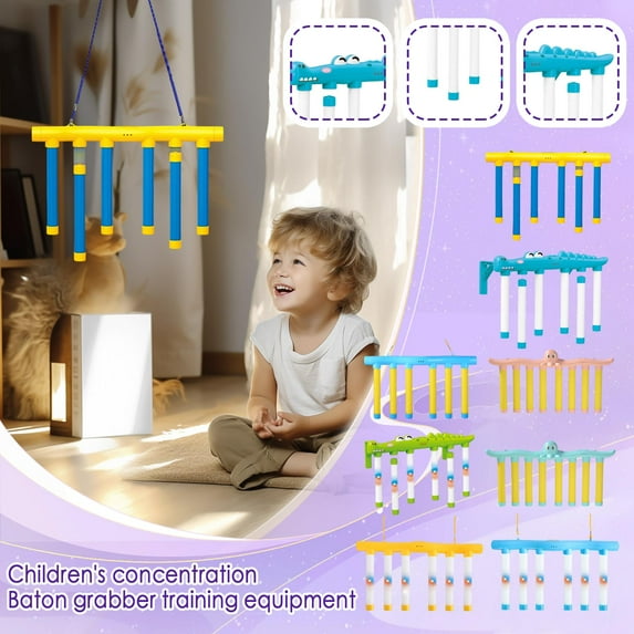 YujiCraft Reaction Training Game, Quick Hands Stick Catching Machine, Focus & Sensory Skill Toy, A