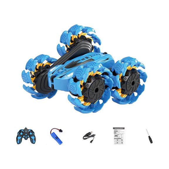 YujiCraft Remote Control Stunt Off-Road Car, 4WD with Gesture Sensing & Explosive Wheels, Electric Toy for Kids, Sstyle D