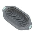 thumbnail image 1 of YujiCraft Silicone Bread Loaf Pan with Fluted Design and Hard Frame, Two-Tone Baking for Cake, Durable and Non-Stick,Gray, 1 of 1