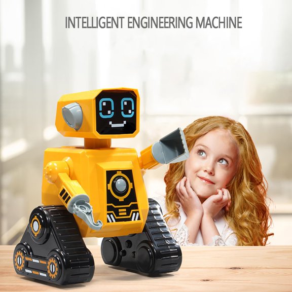 YujiCraft Wireless Remote Control Robot Toy, Programmable Engineering Robot with Intelligent Gesture Control, Kids Interactive RC Robot