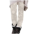 thumbnail image 1 of YujiCraft Women's Christmas Print Plus Velvet Warm Elastic Leggings, High Waist Fleece Lined Winter Pants,2XL, 1 of 2