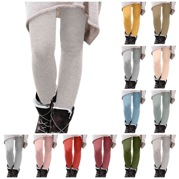 YujiCraft Women's Solid Color Elastic Soft Cotton Leggings, Casual Home Sleepwear Pajama Pants,M