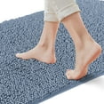 thumbnail image 1 of Yujoon Super Soft Chenille Bathroom Rug Non-Slip Absorbent Machine Washable Bath Mat, 17"x24", Blue, 1 of 8