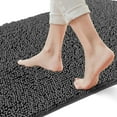 thumbnail image 1 of Yujoon Super Soft Chenille Bathroom Rug Non-Slip Absorbent Machine Washable Bath Mat, 17"x24", Dark Grey, 1 of 8