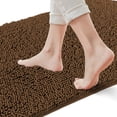 thumbnail image 1 of Yujoon Super Soft Chenille Bathroom Rug Non-Slip Absorbent Machine Washable Bath Mat, 24"x44", Coffee, 1 of 8