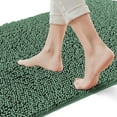 thumbnail image 1 of Yujoon Super Soft Chenille Bathroom Rug Non-Slip Absorbent Machine Washable Bath Mat, 24"x44", Green, 1 of 8