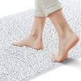 thumbnail image 1 of Yujoon Super Soft Chenille Bathroom Rug Non-Slip Absorbent Machine Washable Bath Mat, 24"x60", Off White, 1 of 8