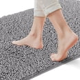thumbnail image 1 of Yujoon Super Soft Chenille Bathroom Rug Non-Slip Absorbent Machine Washable Bath Mat, 24"x70", Grey, 1 of 8