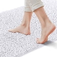thumbnail image 1 of Yujoon Super Soft Chenille Bathroom Rug Non-Slip Absorbent Machine Washable Bath Mat, 24"x70", Off White, 1 of 8