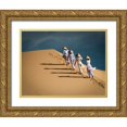thumbnail image 1 of Yuk Kong, John 14x12 Gold Ornate Wood Framed with Double Matting Museum Art Print Titled - Walking Up The Sand Dune, 1 of 4