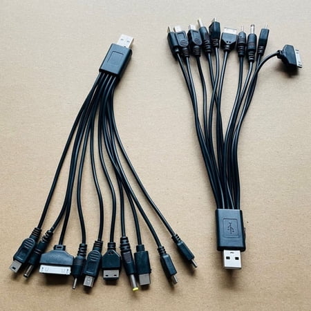 Yukang168 20.4" 10 in 1 Multifunction USB Data Transfer Cable, Black