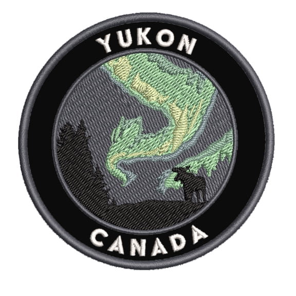 Yukon, Canada 3.5 Inch Iron Or Sew On Embroidered Fabric Badge Patch Seek Adventure, National Park Iconic Series
