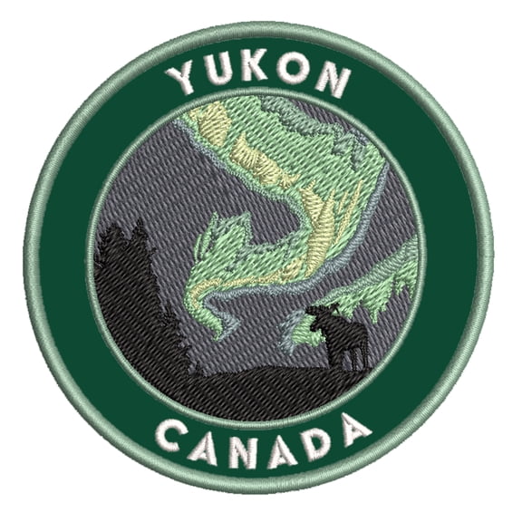 Yukon, Canada 3.5 Inch Iron Or Sew On Embroidered Fabric Badge Patch Seek Adventure, National Park Iconic Series