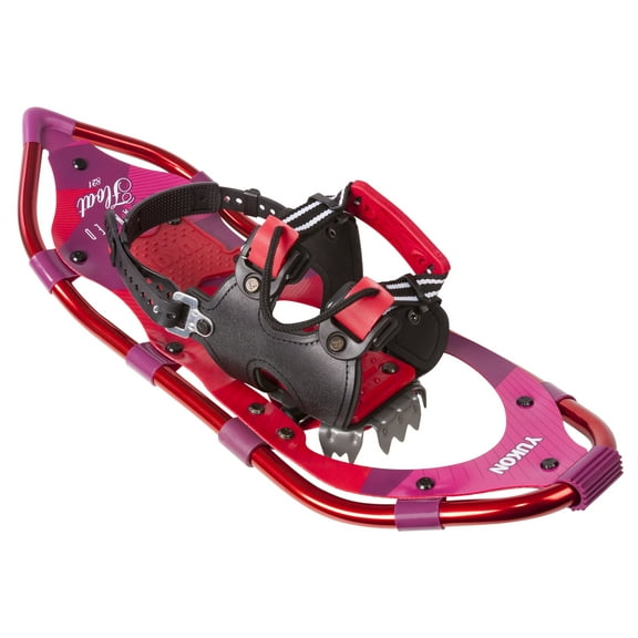 Yukon Charlie's Advanced Float 8" x 21" Backcountry Hiking Snowshoes with Straps, Pink
