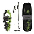 thumbnail image 1 of Yukon Charlie's Sherpa 8" x 21" Hiking Snowshoe Kit w/ Poles & Bag, Green, 1 of 8