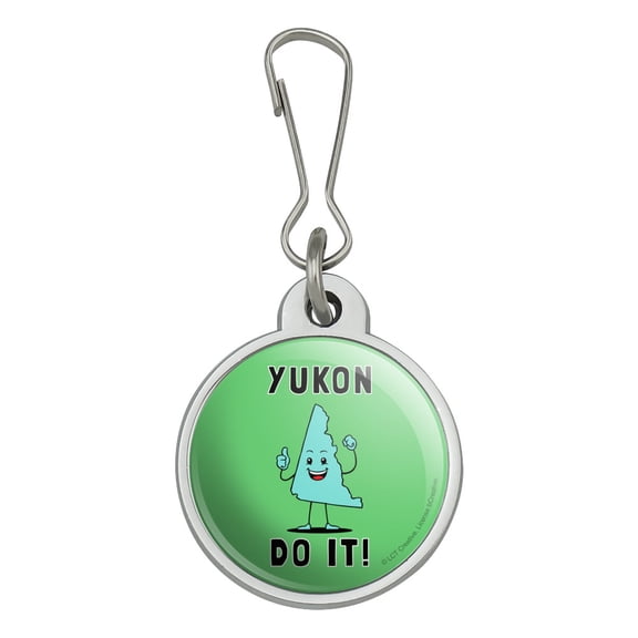 Yukon Do It You Can Canada Funny Humor Jacket Handbag Purse Luggage Backpack Zipper Pull Charm