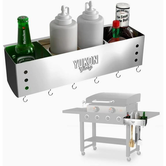 Yukon Glory Griddle Caddy BBQ Accessories Organizer Blackstone Compatible Stainless Steel