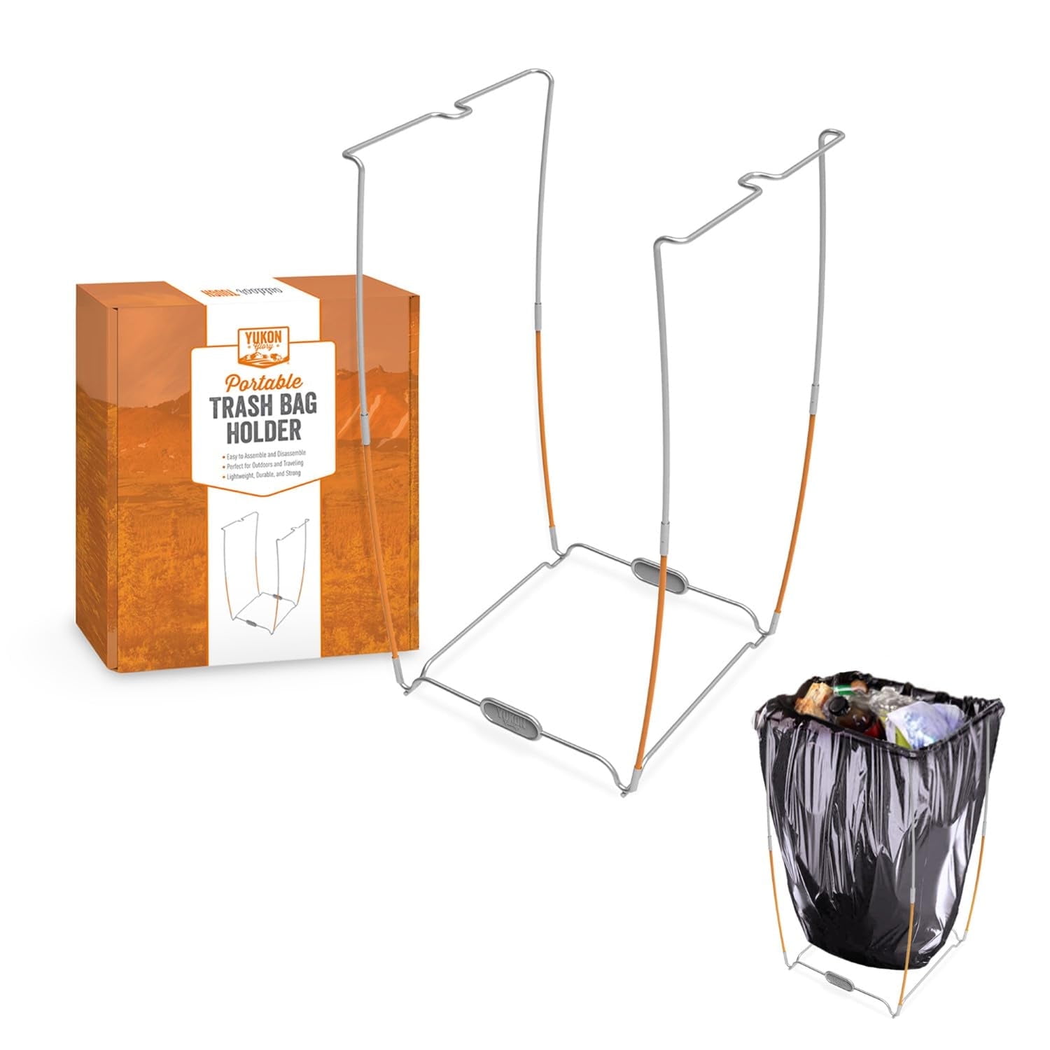 Stainless Steel Collapsible Camping Trash Bag Holder