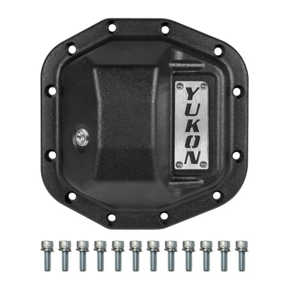 Yukon Gear and Axle Hardcore Rear Nodular Iron Diff Cover Compatible with Wrangler JL Dana 35 Differentials, YHCC-D35JL