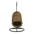 thumbnail image 1 of Yukon Outdoor Wicker Hanging Chair with Stand, Light Brown and Dark Gray, 1 of 8