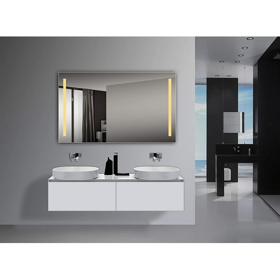 Yukon Tiffany 40"x 24" LED Lighted , Rectangle, Wall Mounted, Vanity Mirror