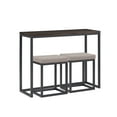 thumbnail image 1 of Yukon Walnut and Black Metal Counter Bar Set, 1 of 12