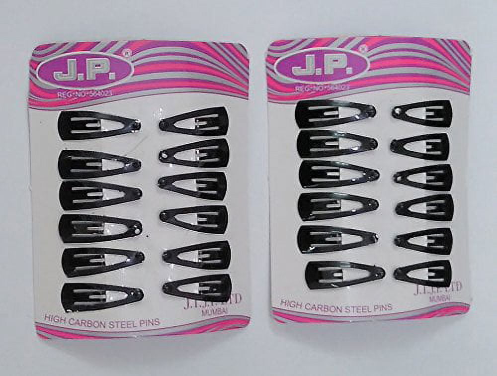 Yukta Eternals 70 Pcs Small Snap Clip Size 22 mm(Small) for Toddler Baby Black Color Tik Tik Clips - HC-08