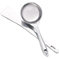 thumbnail image 1 of Yuktha Eternals Stainless Steel Dosa Making Spoon/Ladle Set, 2 Pcs (1 Turner, 1 Short Pour Ladle with Flat Base), 1 of 3