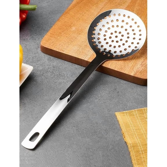 Yuktha Eternals Stainless Steel Skimmer for Frying Puris, 32 Cms