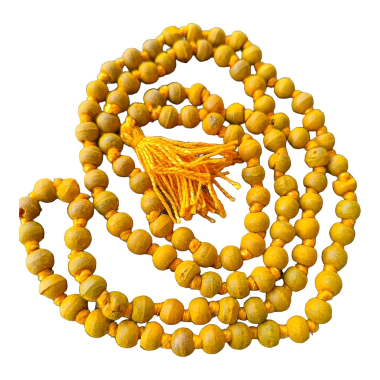 Turmeric Haldi Japa Mala – 108+1 Prayer Beads Rosary For Baglamukhi Puja, Early Marriage, Jupiter Mantras, Includes Cotton Bag