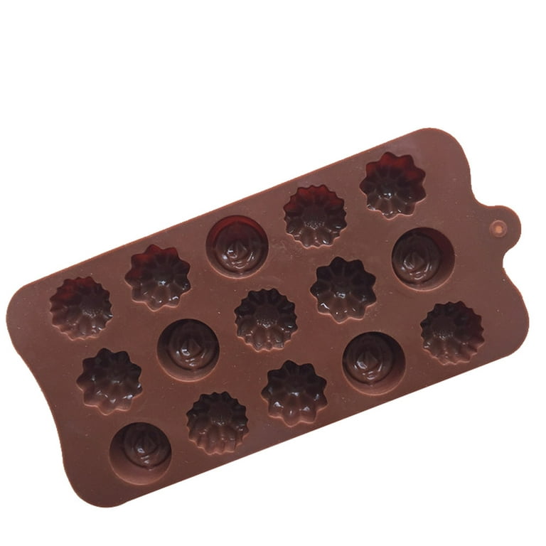Yule Log Pan Valentine Silicone Molds for Chocolate Cavity Silicone Flower  Rose Chocolate Cake Soap Mold Baking Ice Tray Mould
