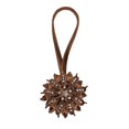 thumbnail image 1 of Yule Window Curtain Holdback Tieback, Decorative Magnetic Clip Drapery Tie Back, Elegant Bling Diamond Floral Design - Bronze, Set of 2, 1 of 7