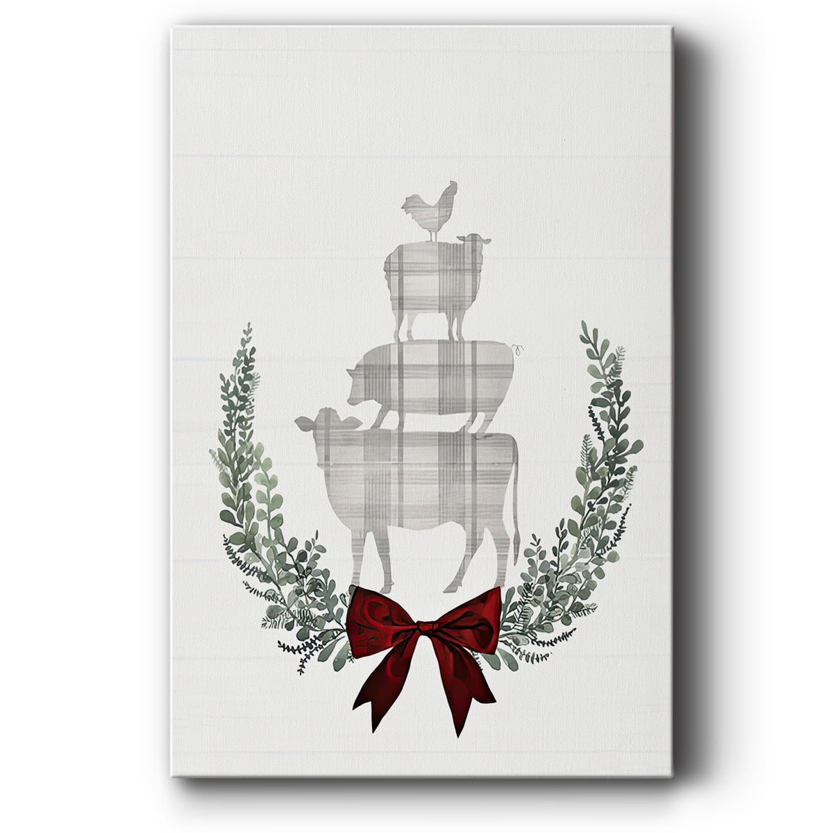 Yuletide Animals II- Gallery Wrapped Canvas