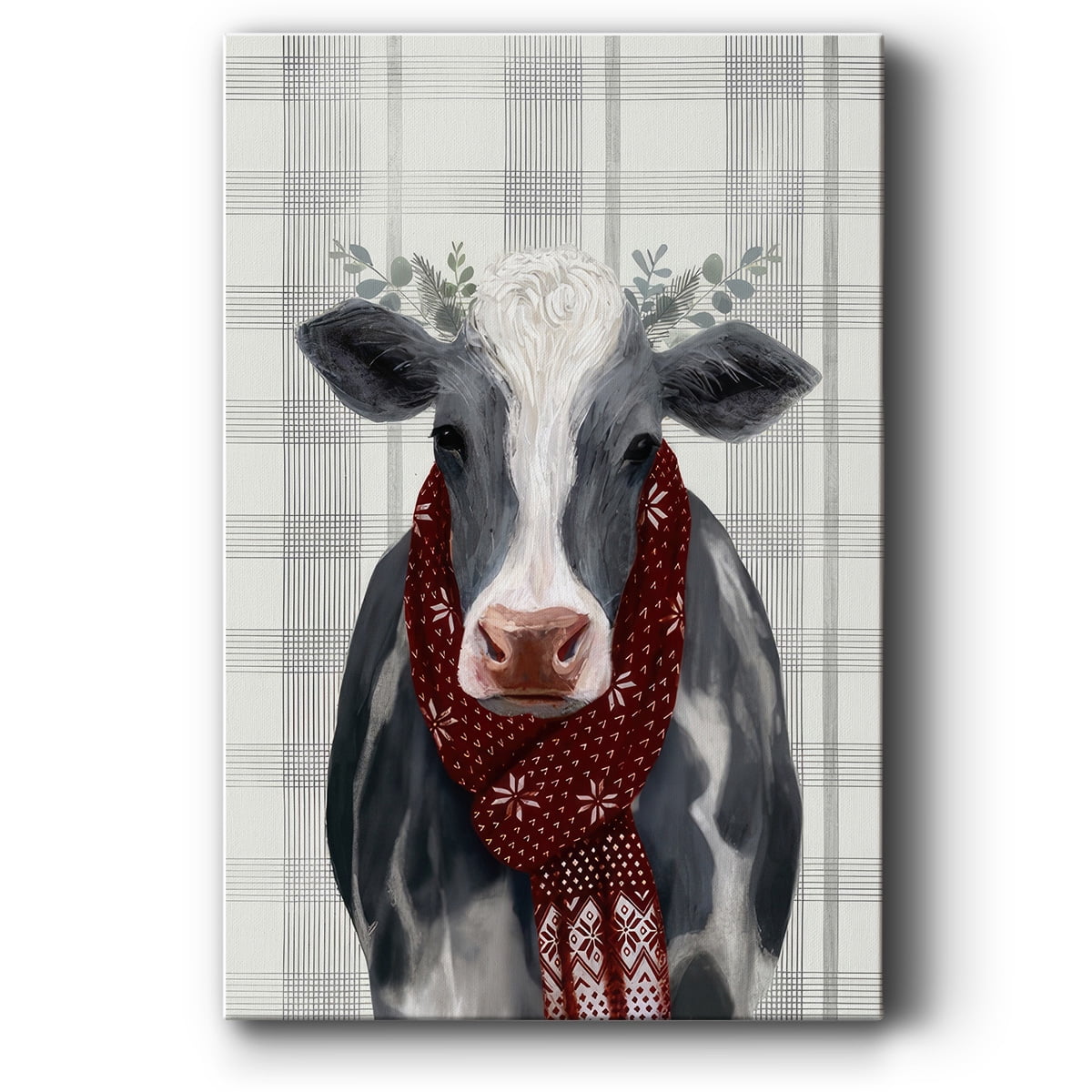 Yuletide Cow II- Gallery Wrapped Canvas