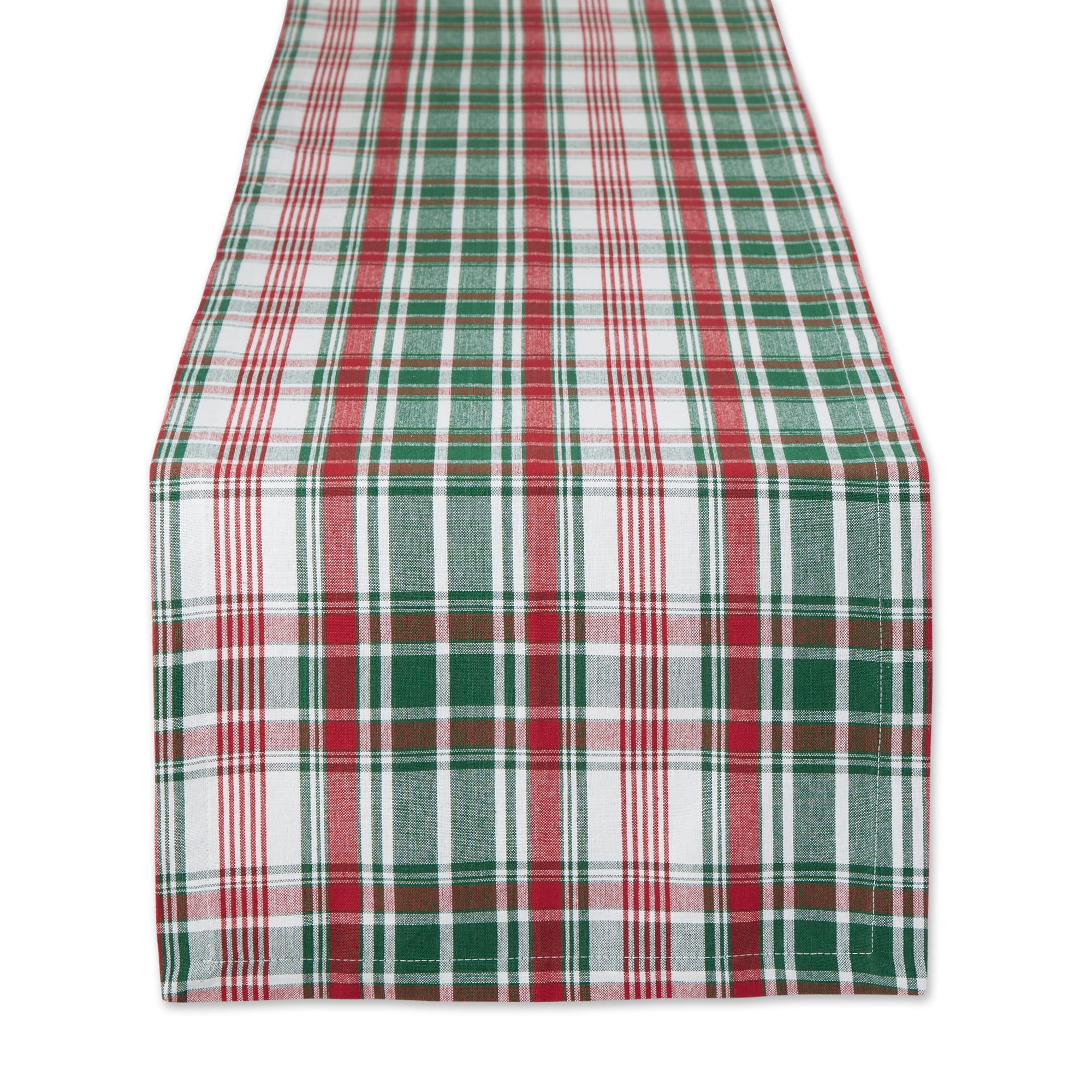 Yuletide Plaid Red Green Cotton Winter Table Runner