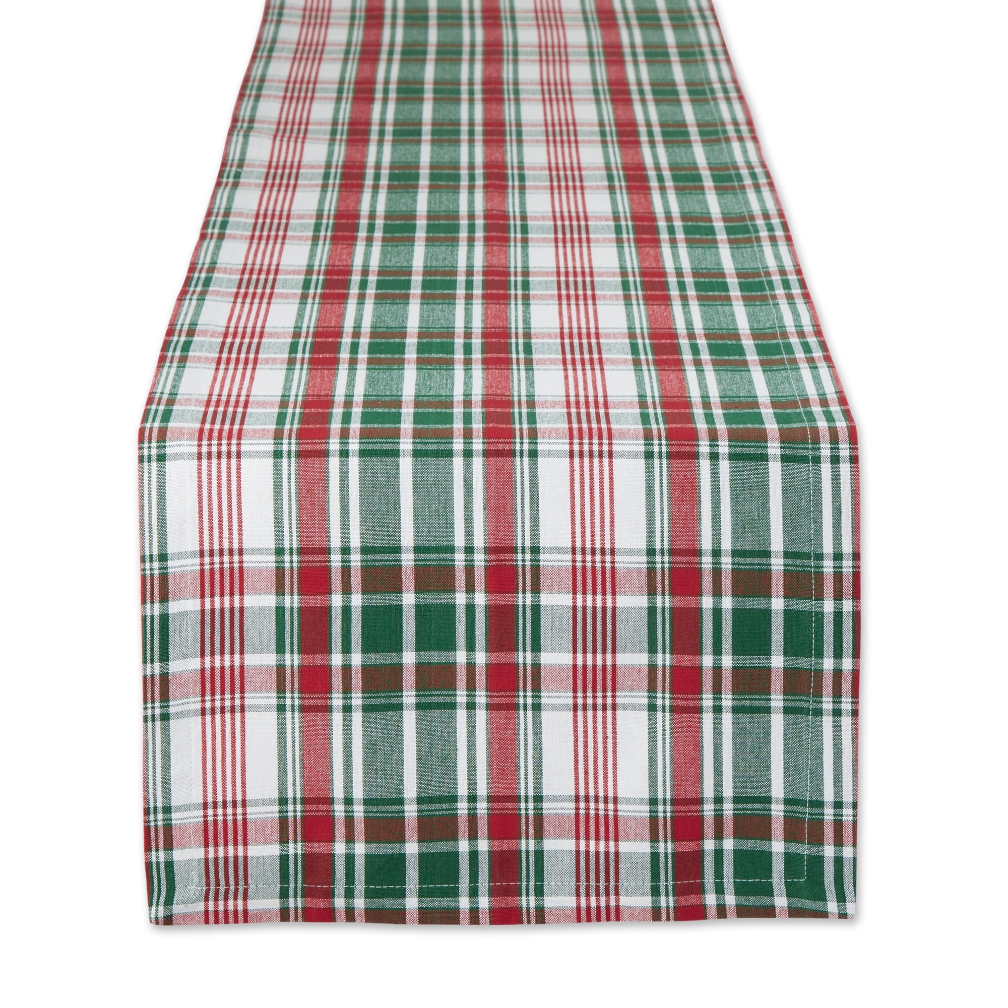Yuletide Plaid Cotton Winter Table Runner 14x72