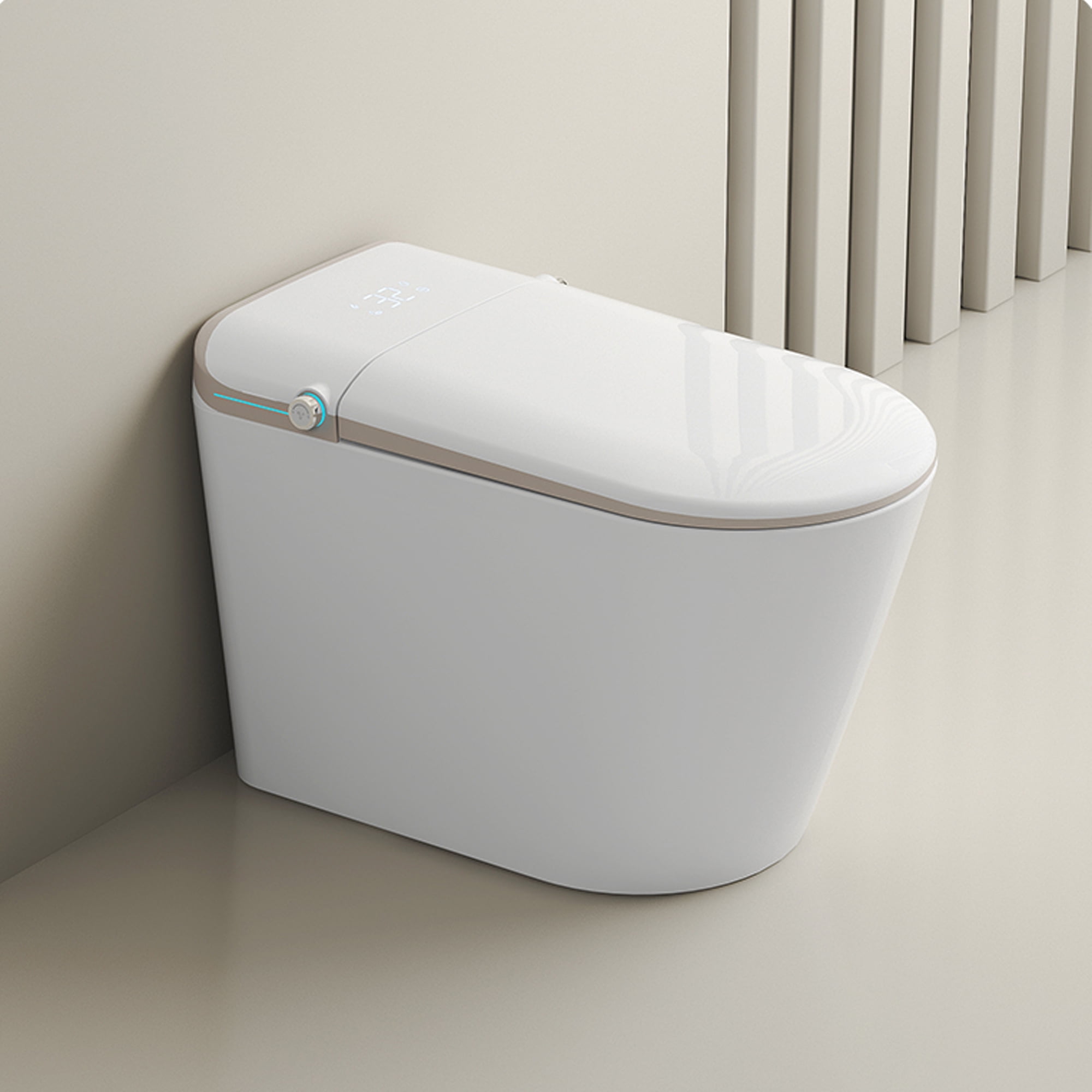Yulika Smart Toilet, One Piece Bidet Toilet for Bathrooms, Toilet with