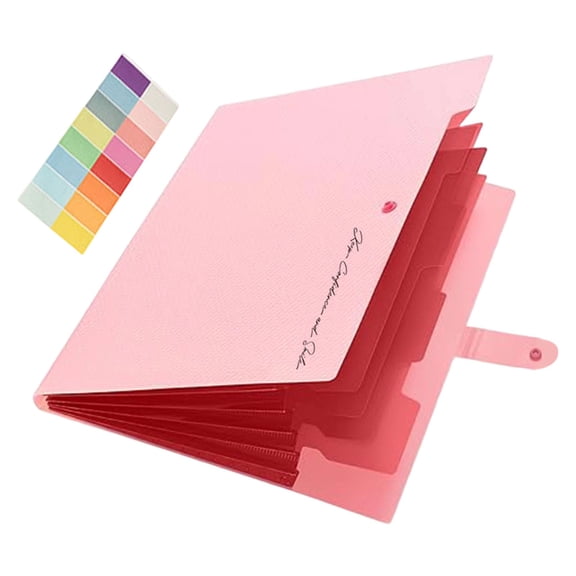 Yulin 5 Pockets Expandable File Folder Organizer, Plastic Accordion File Folders, Letter Size Folder for Sorting Documents and Papers, C