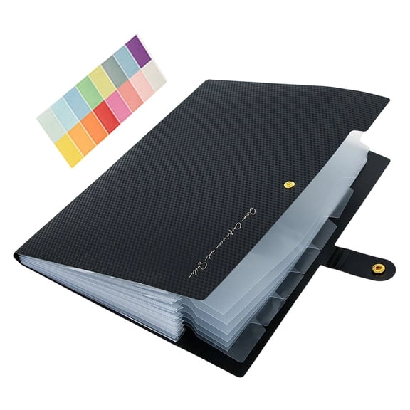Yulin 8 Pockets Expandable File Folder Organizer, Plastic Accordion File Folders, Letter Size Folder for Sorting Documents and Papers, G