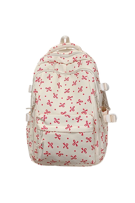 Cute Backpack for Teens, Kpop Backpack with Bow for Female Students, Laptop Backpack Travel Daypack with Adjustable Shoulder Straps for Reduce Shoulder Pressure, Pink