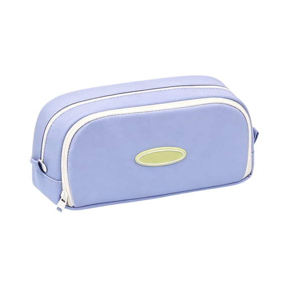 Yulin Double Layer Cute Pencil Case, Large Capacity Pencil Case, Portable Pencil Bag with Wide Opening Canvas Pencil Holder, Purple*1