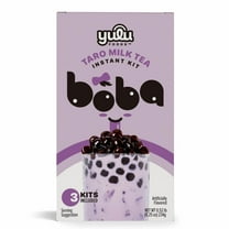 Yulu Instant Boba Taro Milk Tea, Bubble Tea Kit, 3 Drinks