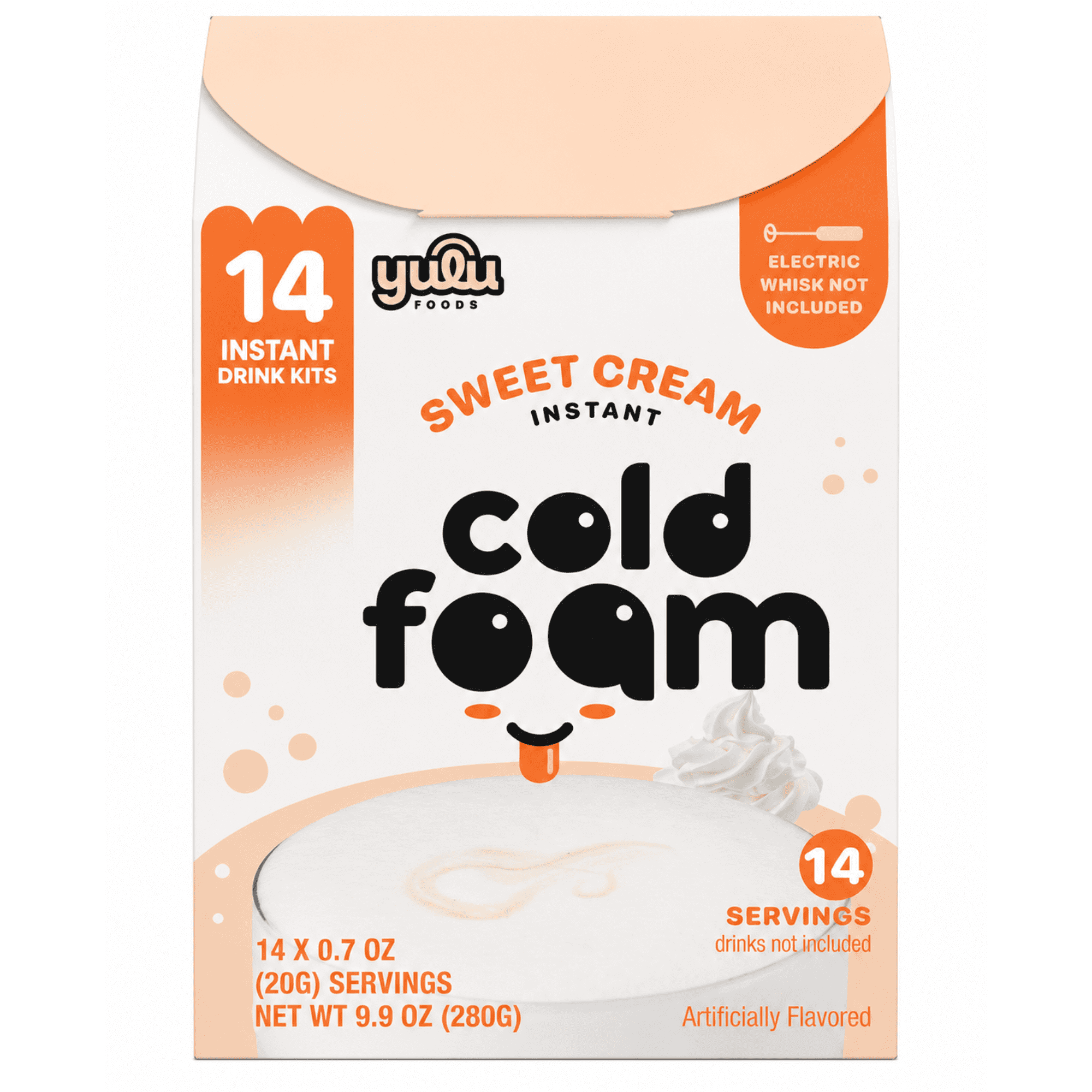 Yulu - Instant Cold Foam Sticks 14ct - Sweet Cream NET WT 9.87 oz (280g)