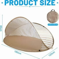 Yulucky A Tent,Pop Up Beach Tent with UPF 50 Sun Protection-Instant Setup Shelter for 2-3 People Includes Carry Bag & Ground Stakes-180cm x 125cm x