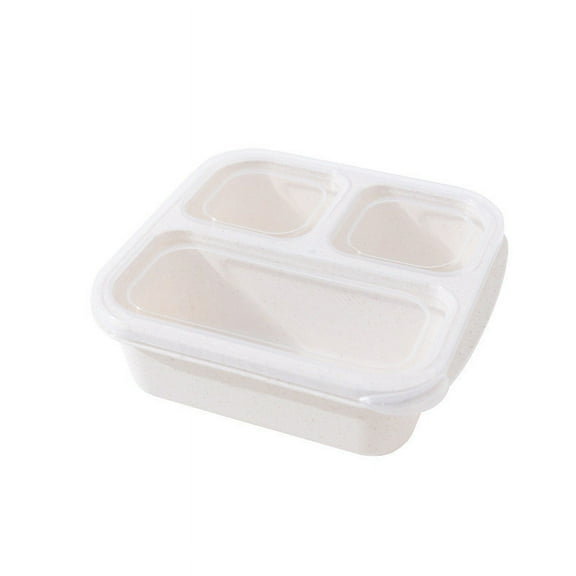 Yulucky Cereal Bowls,3 Compartment Bento Box for Lunch Snacks - Reusable Meal Prep Container with Portion Control - Microwave & Dishwasher Safe - 6.58 x 5.95