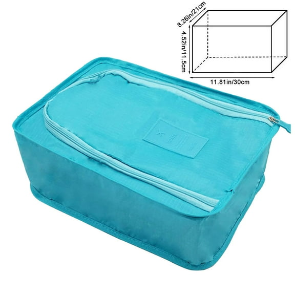 Yulucky Closet Organizer,Foldable Travel Shoe Storage Bag-11.81x8.26x4.52 Inch Portable Organizer for Shoes & Clothes Polyester Carrying Case with