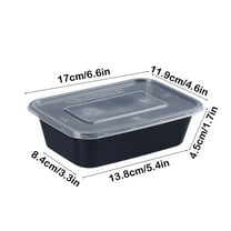 Yulucky Disposable Lunch Boxes,20-Pack Disposable Plastic Food Storage Containers with Lids 14x12x5cm Rectangular Microwave Safe Leakproof Takeout